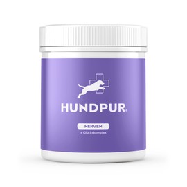 Hundpur Nerven 300 g - Pellets for Dogs Against Stress & Anxiety - With St. John's Wort, Lavender & Magnesium - Strengthening the Nerves Dog - Made in Germany