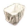 Jacone Stylish Tree Stump Design Wood Grain Rectangular Storage Basket