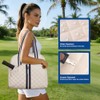 Pickleball Tote Bag Organizer with Shoe Compartment, Quilted Paddle Backpack