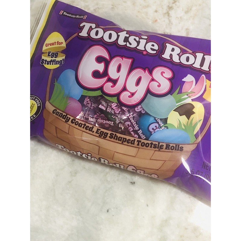 Tootsie Roll 2 Bags of Candy Coated, Egg Shaped Tootsie