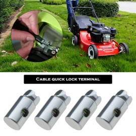 SING F LTD 5PCS Throttle Cable Stops Brake Cable Ends Round Body Wire Stops 2mm Wire Hole Diameter for Go-Kart Bicycle Motorcycle Scooter Lawn Mower