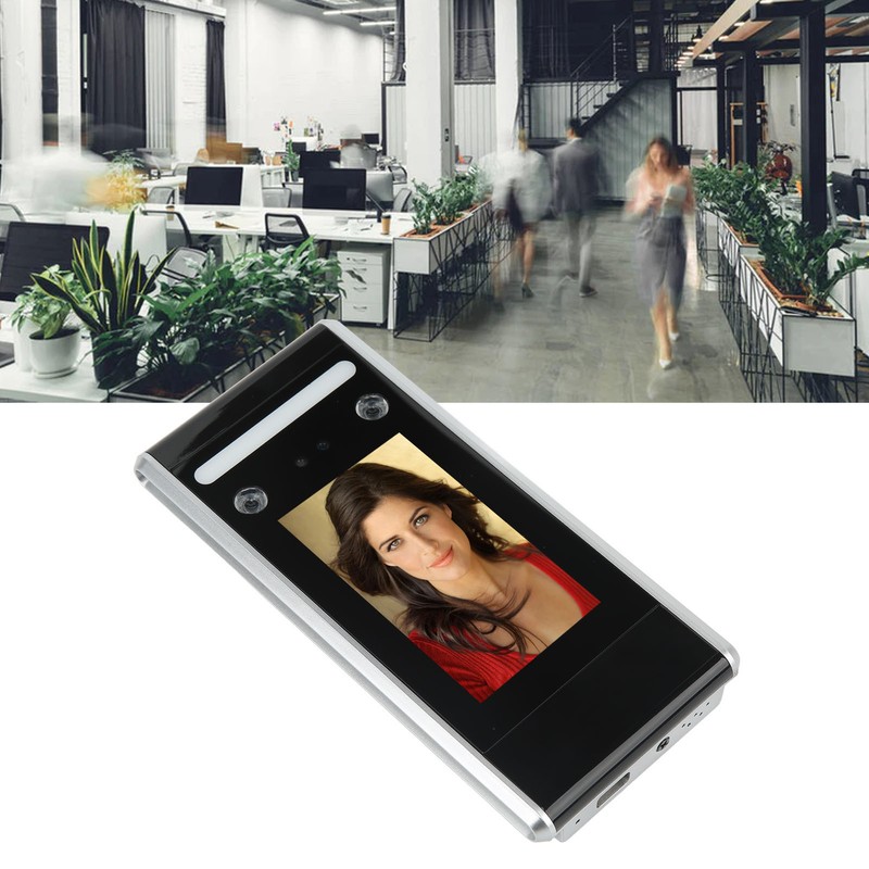 Time Clock Face Recognition Password Attendance Machine 4.3in Touchscreen Infrared