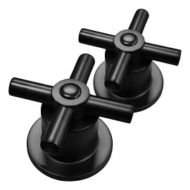 Manerales Para Regadera Negro Mate Tipo Cruz Marca Meer