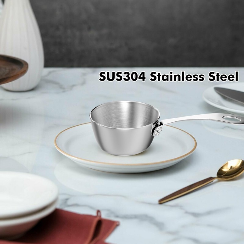 Macevia Mini Sauce Pan,18/10 Stainless Steel Butter Warmer Small Pot