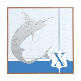 Deny Designs Jennifer Hill, Mister Xiphias, Framed Wall Art, Large, 30" x 30"