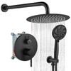gotonovo Round Shower System 10 Inch High Pressure Rain Showerhead