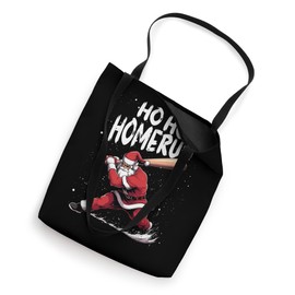 Christmas Baseball Player Xmas Catcher Pitcher Santa Claus Tote Bag