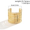 Wide cuff bracelet, gold multi-strand design, adjustable opening bracelet. Personality