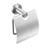 CASEWIND Toilet Roll Holder with Lid Brushed Stainless Steel Wall