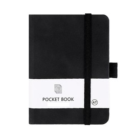 Kisstta Notizbuch A7, 200 Seiten Leder Notizblock, A7 Notizbuch Liniert, Notizbuch Klein, 80×112mm Journal Buch, Reisetagebuch, Für Büro Und Schule (1 Stück Schwarz)