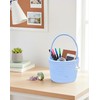 Prudance 6" x 5" Small Cotton Rope Basket with Handle,Blue,Favors