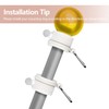 Anley 1.25" Plastic Flagpole Mounting Rings Set - Anti Wrap
