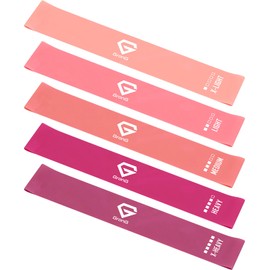 GronG Training Tube, Band Type, Outer Diameter 12.2 inches (31 cm), Set of 5, Tube Training, Muscle Training Tubes, Pastel Pink