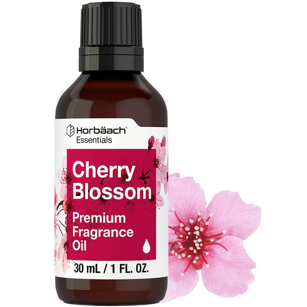 Cherry Blossom Fragrance Oil | 1 fl oz (30ml) | Premium Grade | for Diffusers, Candle and Soap Making, DIY Projects & More | by Horbaach