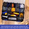 Hardware Organizer Box with 34 Compartments & Removable Dividers -
