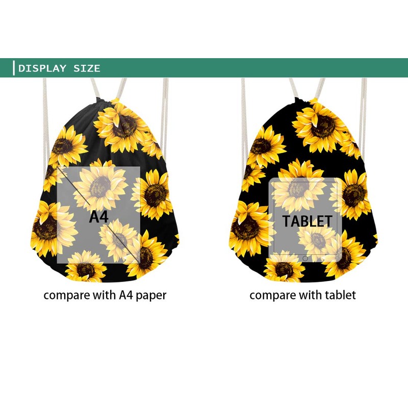 SEANATIVE Rose Sugar Skull Drawstring Backpack Gymsack Drawstring Bag Sport