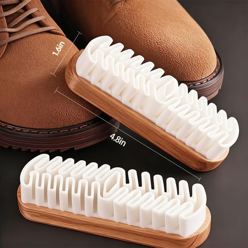 Suede Brush and Eraser Kit, 2-in-1 Rubber Cleaning Brush &