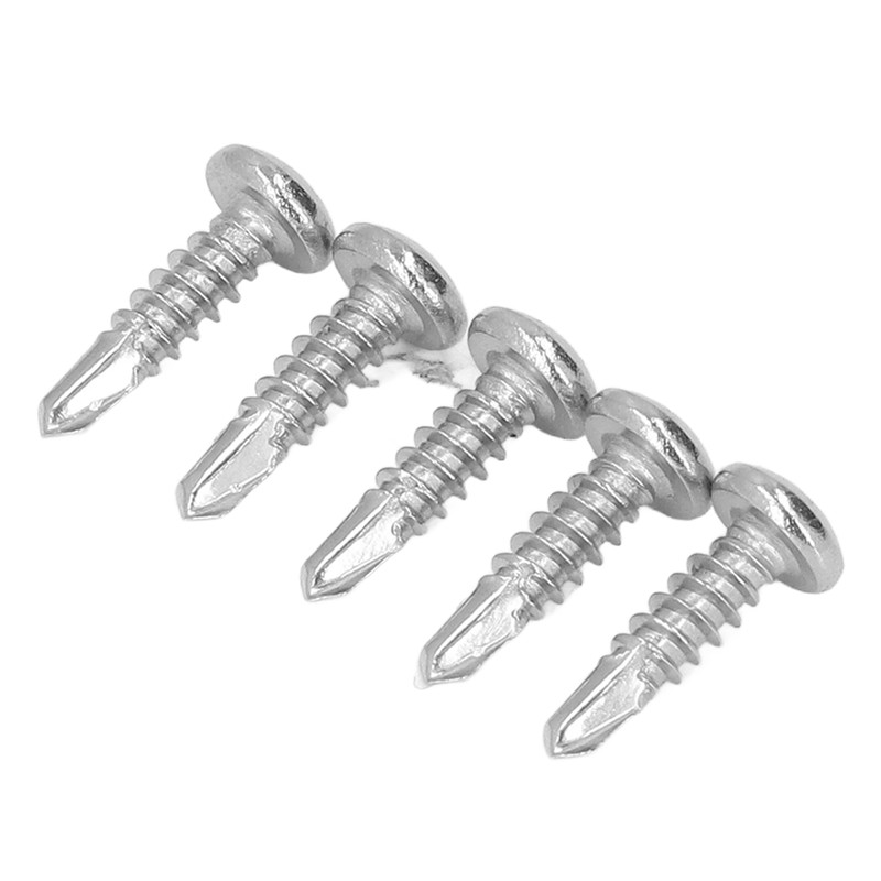 200PCS Round Head Drill Screws 304 Stainless Steel Self Drilling