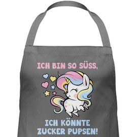 Shirtracer - Apron Gift - Funny - Adult - Ich bin so süß ich könnte Zucker pupsen, 2 anthracite