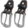 FLEXNOVA 2 Stück Gürtelschnalle, Leder Gürtelschnalle Herren Damen 40mm Gürtelschnallen zum Wechseln Gürtel Schnallen Schnalle Belt Buckle für Herren Damen