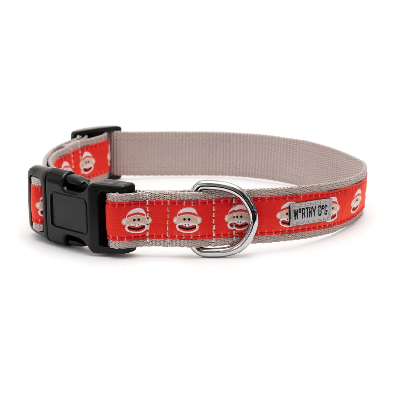 THE WORTHY DOG Collar for Medium Dogs, Adjusts 12-18 inches,