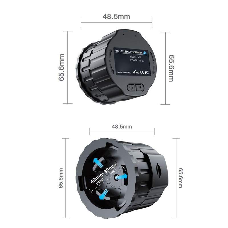 WiFi Wireless Digital Eyepiece 4MP 2K Video Recording Built in