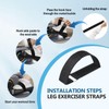 4 Pcs Ellipse Leg Exerciser Machine Pedal Straps, Under Desk
