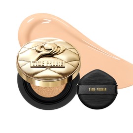 TIMEPHORIA Timeless Utopia Glow Cushion Foundation 001 Creme, Base de Maquillaje Cushion, Acabado Luminoso, Cobertura Media a Alta, Ácido Hialurónico 