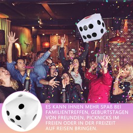 Diffaxy Inflatable Dice Toy, 30 cm Giant Cube, Jumbo Cube Balloons, Inflatable Toy, Inflatable Cube 12 x 12 Inches for Lawn Games, Pool Party