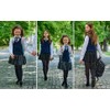 CHAAL® 2 Girls Cotton Tights Uniform School Kids Plain Thick