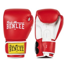 BENLEE Tough Leather Boxing Gloves 16oz Red/White