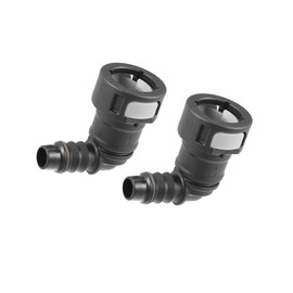 Hihaha 2pcs Fuel Line Quick Connect 90 Degree Push-On Single Barb Adapter Connector for 1/2 to 1/2 Rubber Tubing Durable Material