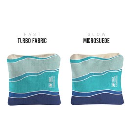 ACA Synergy Pro Professional Cornhole Bags Dual Sided Regulation 6x6 Set of 4 Multicolor Waves Blue