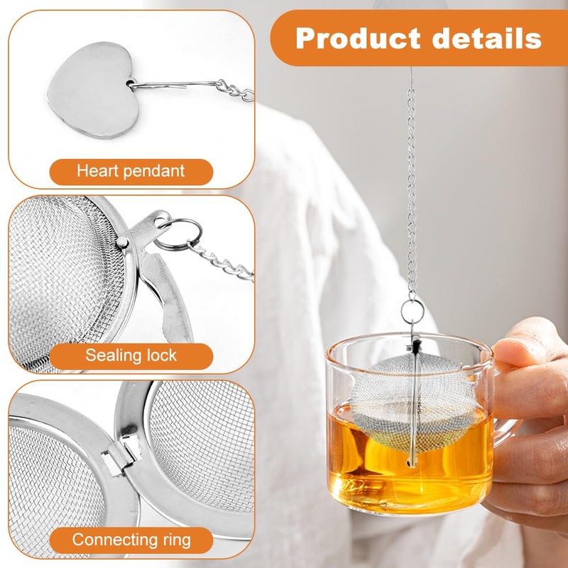 Tea Infuser, Stainless Steel Tea Strainer Ball with Teas Scoop
