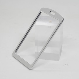 BAWAKO Aluminium ID Card Holder with Neck Strap, ID Card Holder Made of Durable Plastic, ID Badge Holder (Silver)