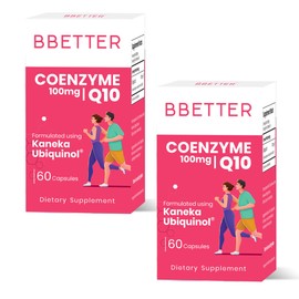 BBETTER BBETTER Coenzyme Q10 C 100 mg with Kaneka Ubiquinol, Active Form of CoQ10 -Supports Cellular Health & Natural Energy Production- High-Absorption Formula - 120 Softgels