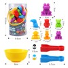 LEADSTAR Montessori Counting Toys, 46pcs Rainbow Counting Animals with Matching