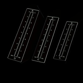 3 Piece Acrylic Zipper Template Set - 6/7/8 Inch Zipper Rulers for Patchwork, Bags and DIY Sewing, Perfect for Precise Crafts and Design