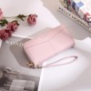 BVEOGMRO Wallet for Women Double Zip Around Clutch Wallets Vegan