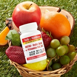 Daily Nutrition (90 tablets x 3 bottles) USA Nutri Folate B9 Vitamin B6 B12 nutritional supplement / (90정X3병) 미국 뉴트리 엽산 B9 비타민B6 B12 영양제
