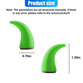 GAOLAOSY 2PCS 3D Devil Bull Horn Car Interior Decoration, Mini Funny Automotive Dashboard Ornament Stickers, Cute Vehicle Steering Wheel Decoration Accessories for SUV, Truck, Motorcycle (Green)