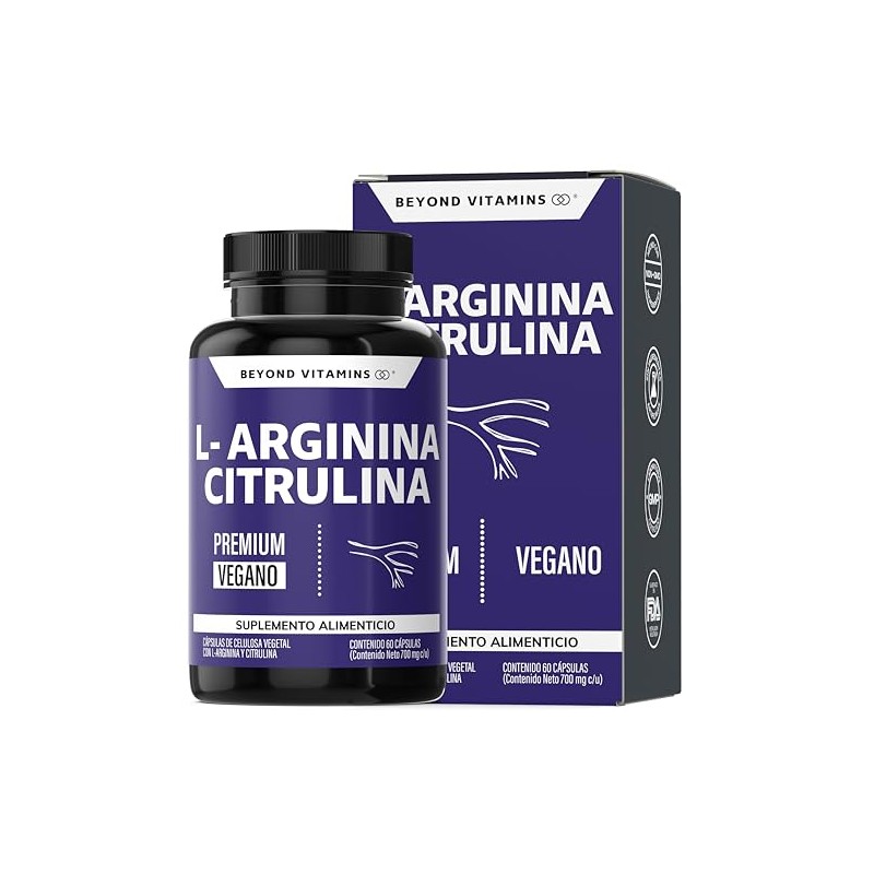 L-Arginina 1000mg + Citrulina + Beta Alanina + Cafeína (de
