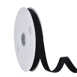 YAMA Cinta de terciopelo negro de 5/8 pulgadas y 15 yardas para envolver regalos, manualidades, lazos para el pelo, coronas, decoración de fiesta de boda
