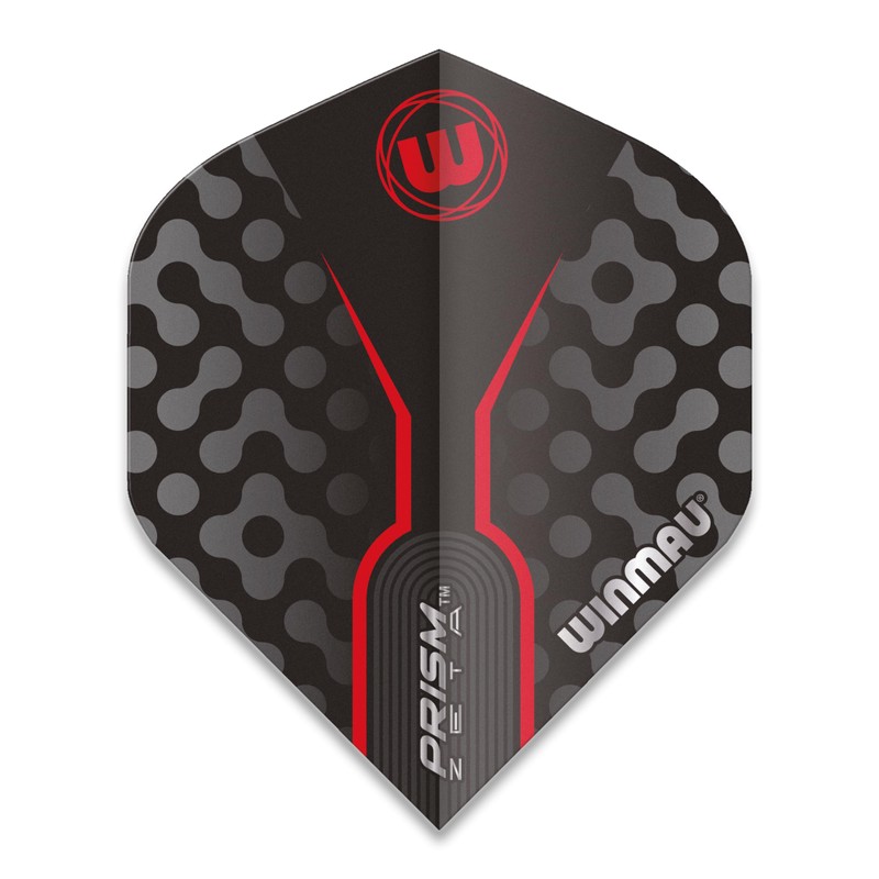 WINMAU Prism Zeta Black, Grey & Red Extra Thick Dart