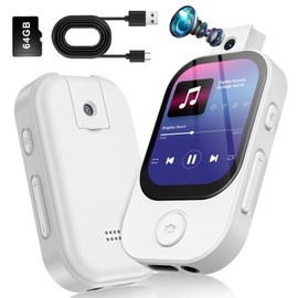 Ninonly MP3 Player Bluetooth with 180° Camera 2.01 Inch 64GB Expandable Memory, HiFi Sound FM Radio Voice Recording E Books Portable Music Player for Students, Seniors and Sports Travel