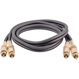 Seismic Audio Premium Black 3 Foot Dual RCA Male Audio Patch Cable (SAPRCA3-BK)