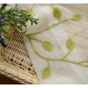 TIYANA Ivy Leaf Embroidered Sheer Panel 84 inch Long Window