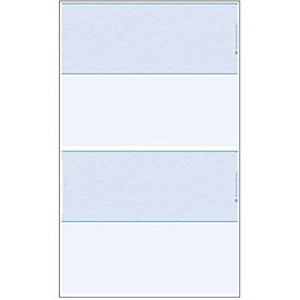 DL2V841, Laser 2-Up Blank Check Stock Legal Size (Blue)