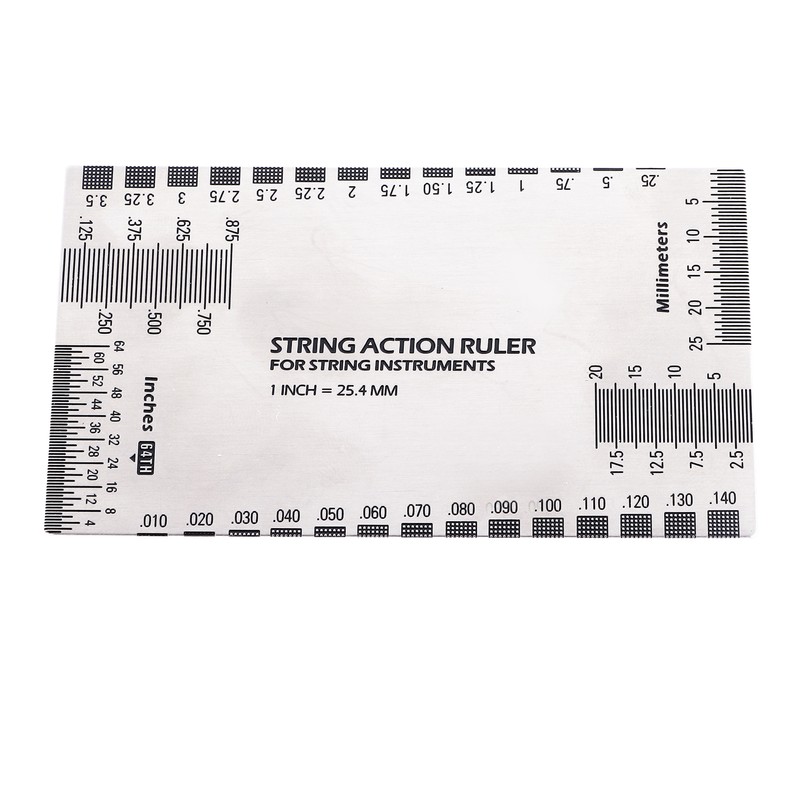 String Action Ruler Stainless Steel Height Gauge Replacement Guitar Repairing