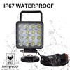 SKYWORLD 2pcs 48W Magnetic Base Bracket LED Work Light Bar